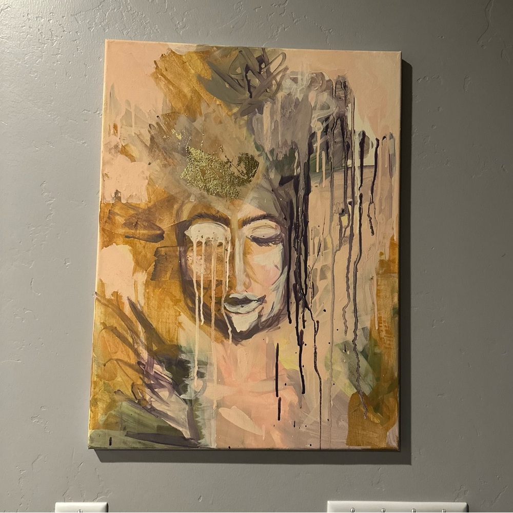 Abstract Art foiled Canvas decor - Picture 5 of 5
